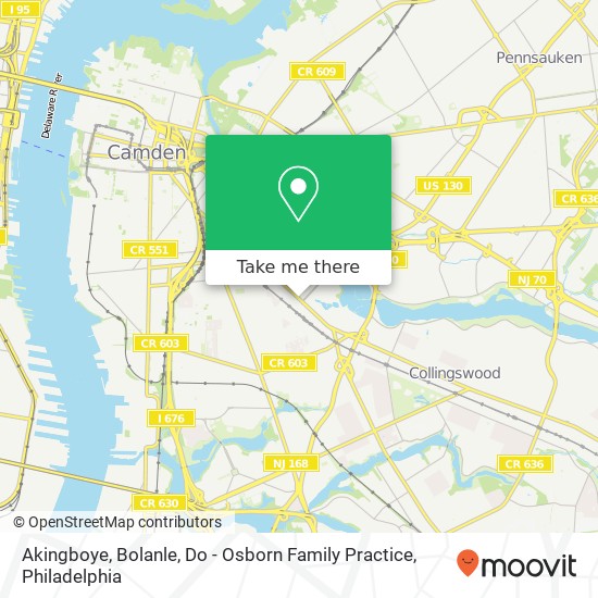 Akingboye, Bolanle, Do - Osborn Family Practice map