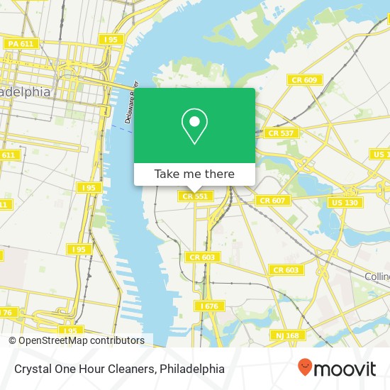 Crystal One Hour Cleaners map