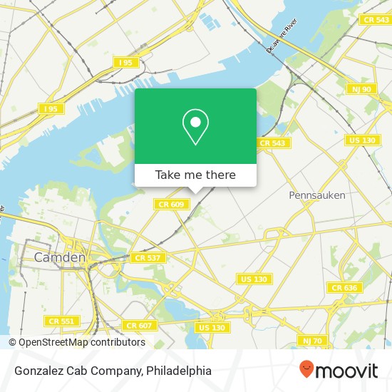 Mapa de Gonzalez Cab Company