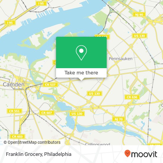 Mapa de Franklin Grocery