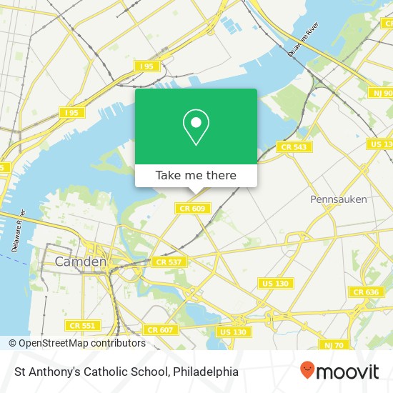St Anthony's Catholic School map