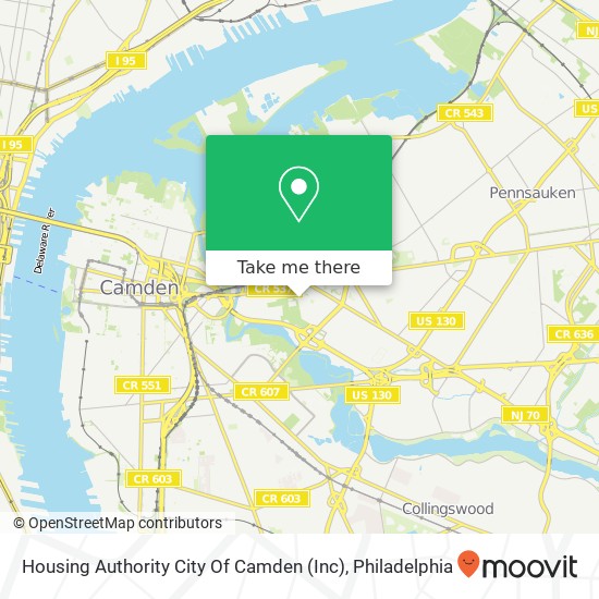 Mapa de Housing Authority City Of Camden (Inc)