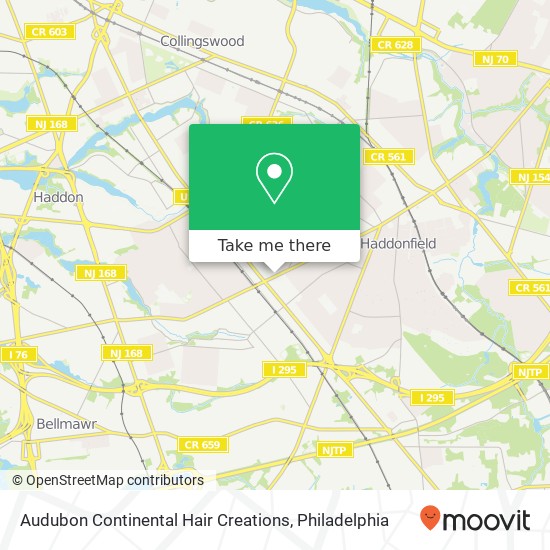 Audubon Continental Hair Creations map