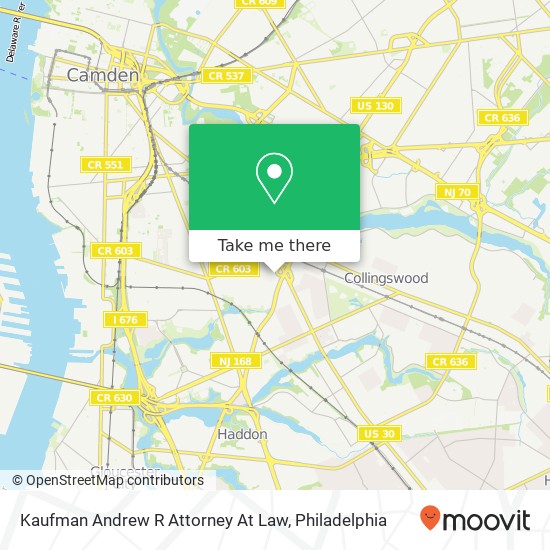 Mapa de Kaufman Andrew R Attorney At Law