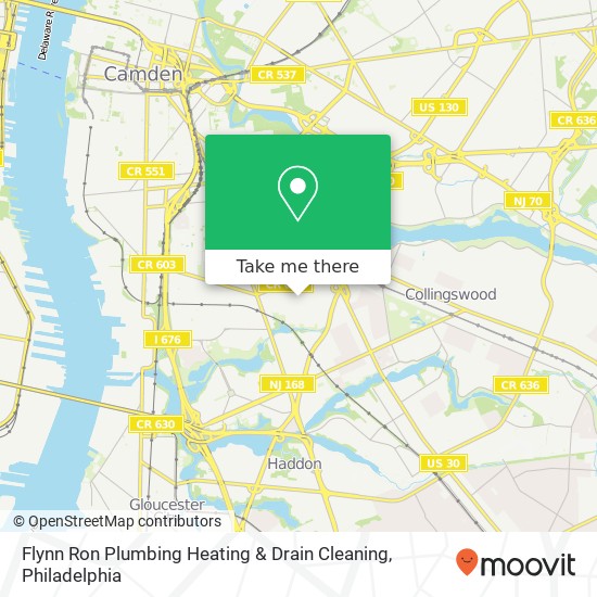 Flynn Ron Plumbing Heating & Drain Cleaning map