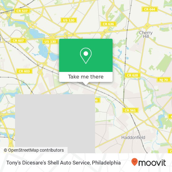 Tony's Dicesare's Shell Auto Service map