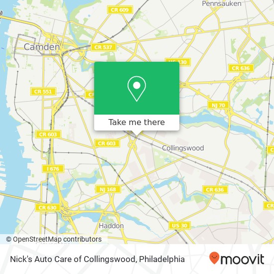 Nick's Auto Care of Collingswood map