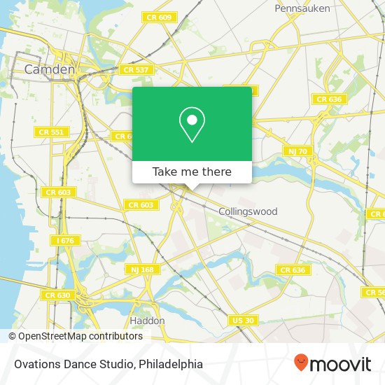 Mapa de Ovations Dance Studio