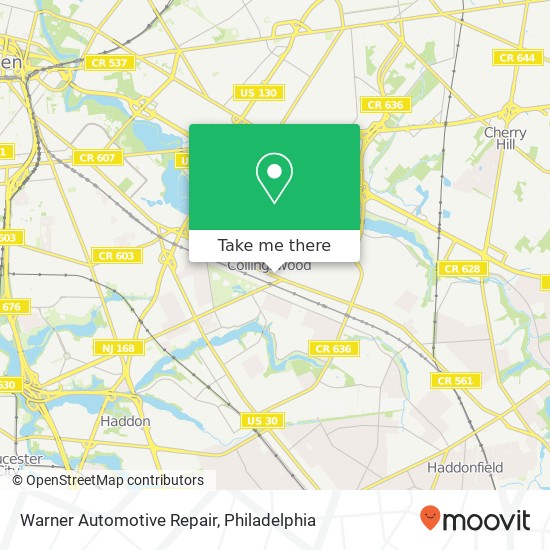 Warner Automotive Repair map