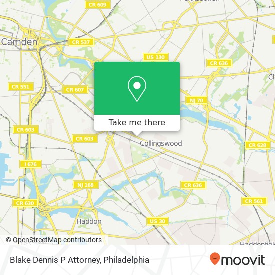 Blake Dennis P Attorney map