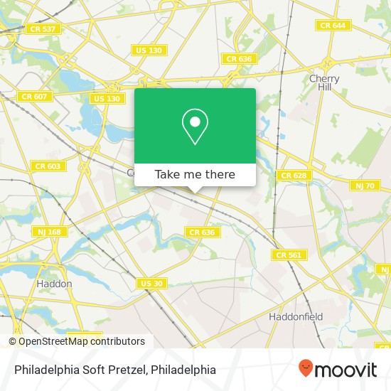 Mapa de Philadelphia Soft Pretzel