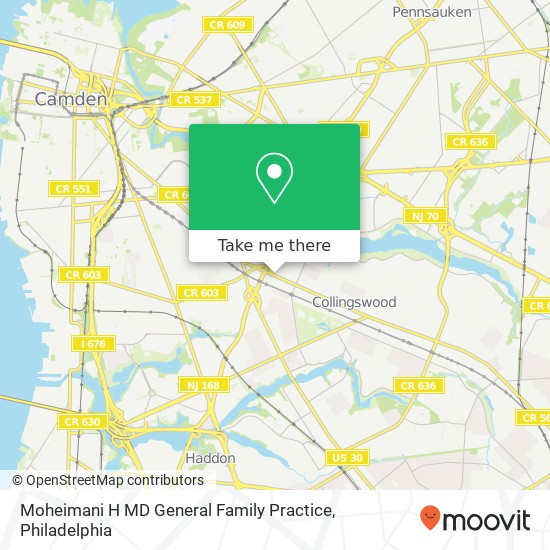 Mapa de Moheimani H MD General Family Practice