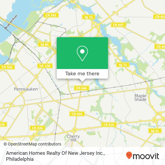 Mapa de American Homes Realty Of New Jersey Inc.