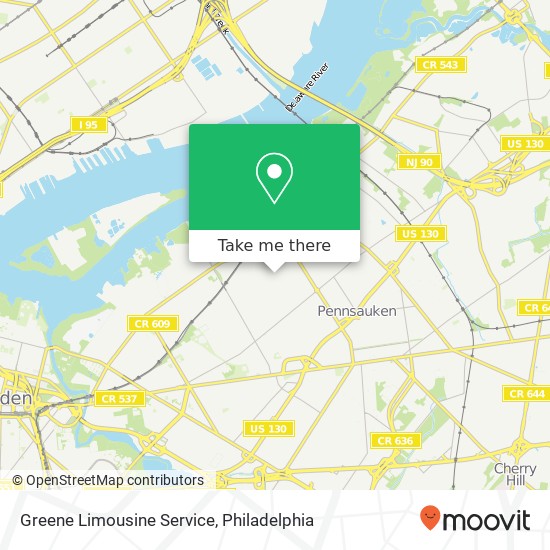 Greene Limousine Service map