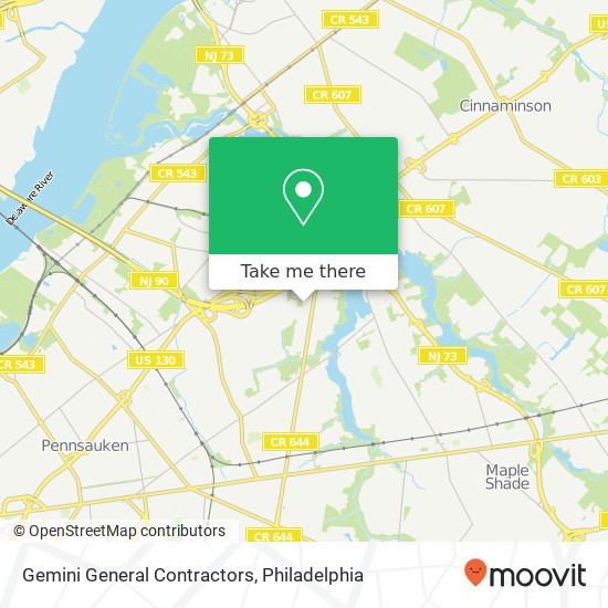 Gemini General Contractors map