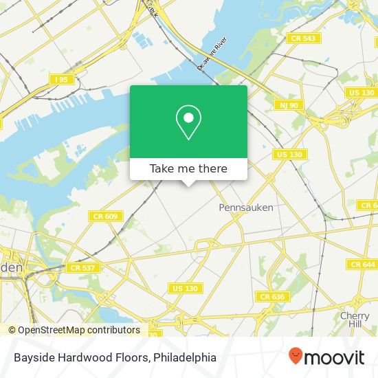 Bayside Hardwood Floors map