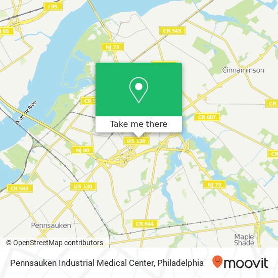 Pennsauken Industrial Medical Center map