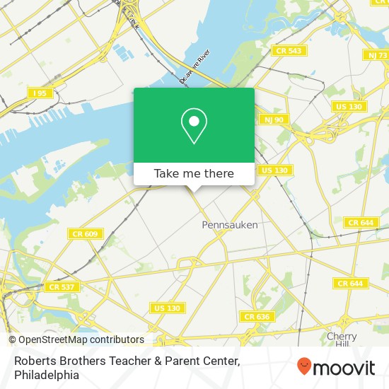 Roberts Brothers Teacher & Parent Center map