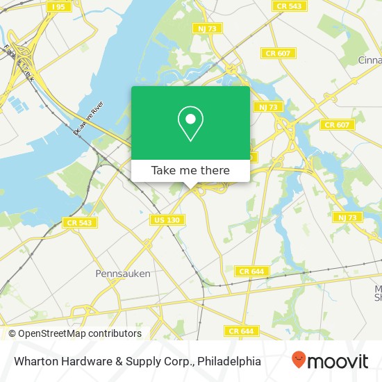 Wharton Hardware & Supply Corp. map