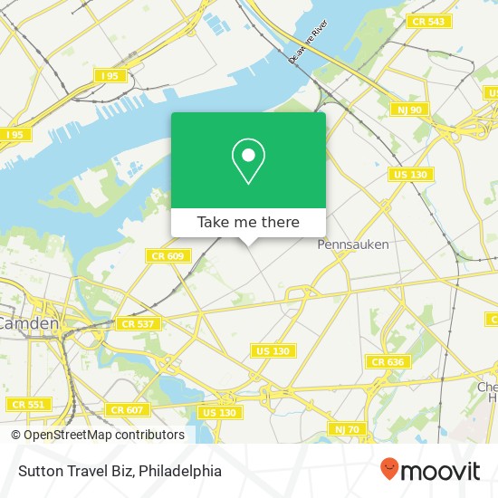 Sutton Travel Biz map