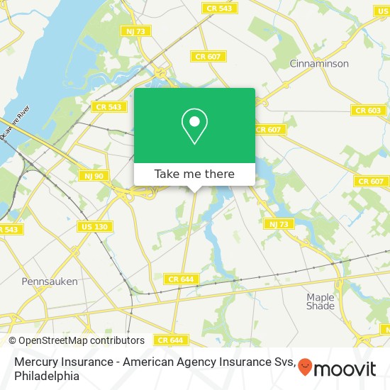 Mercury Insurance - American Agency Insurance Svs map