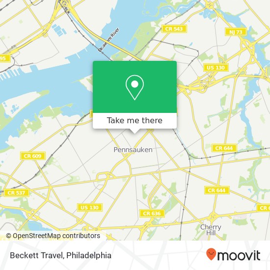 Beckett Travel map