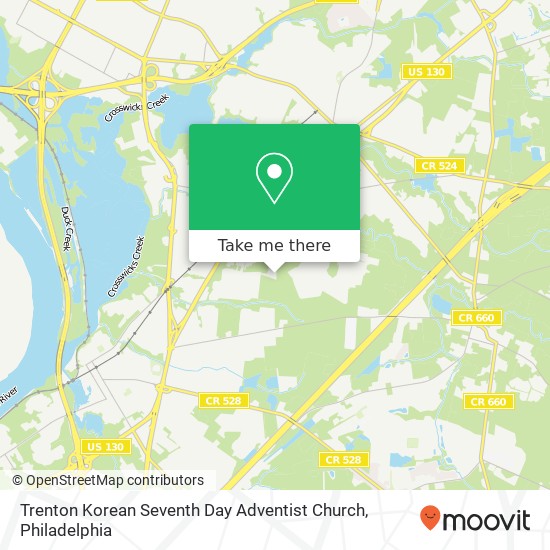 Trenton Korean Seventh Day Adventist Church map