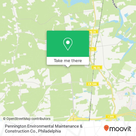 Mapa de Pennington Environmental Maintenance & Construction Co.