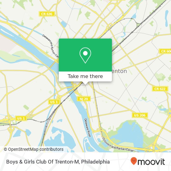 Mapa de Boys & Girls Club Of Trenton-M