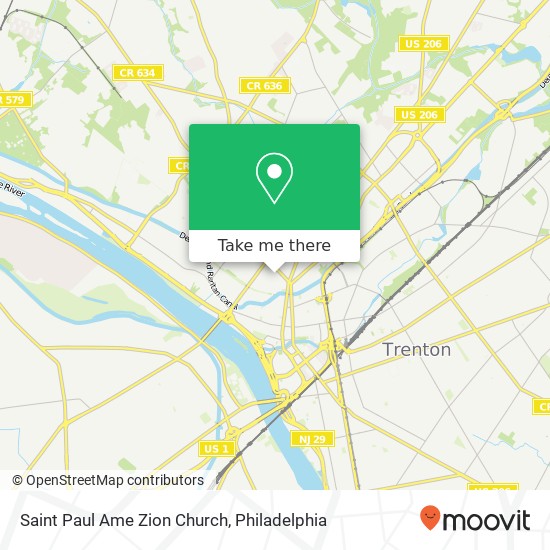 Saint Paul Ame Zion Church map