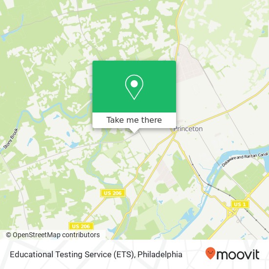 Educational Testing Service (ETS) map