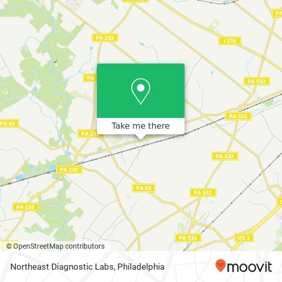 Northeast Diagnostic Labs map