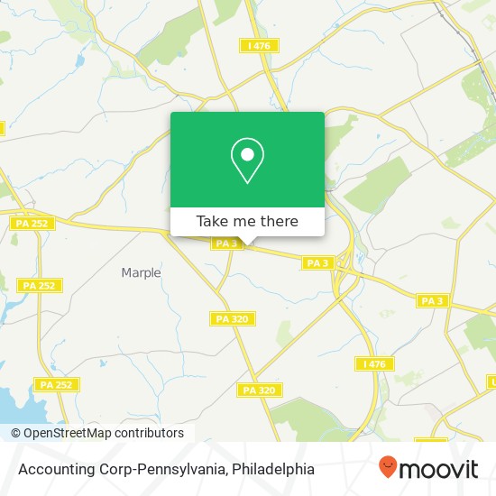 Accounting Corp-Pennsylvania map