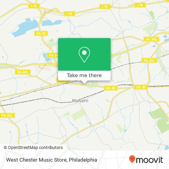 West Chester Music Store map