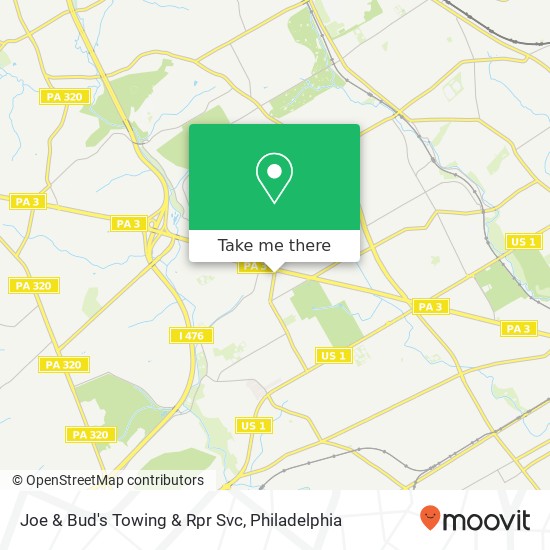 Joe & Bud's Towing & Rpr Svc map