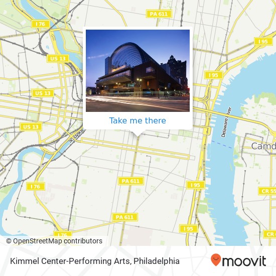 Kimmel Center-Performing Arts map