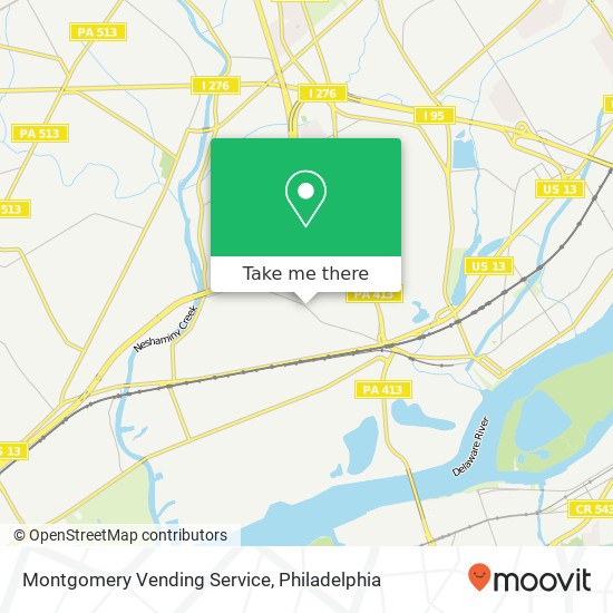 Mapa de Montgomery Vending Service