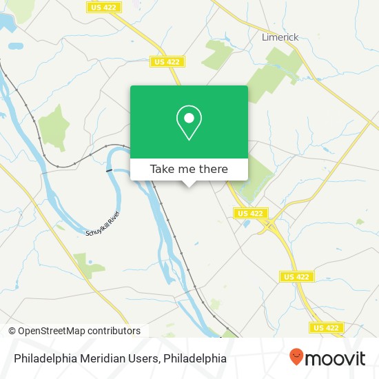 Mapa de Philadelphia Meridian Users