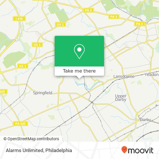 Alarms Unlimited map