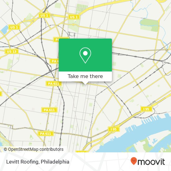 Levitt Roofing map