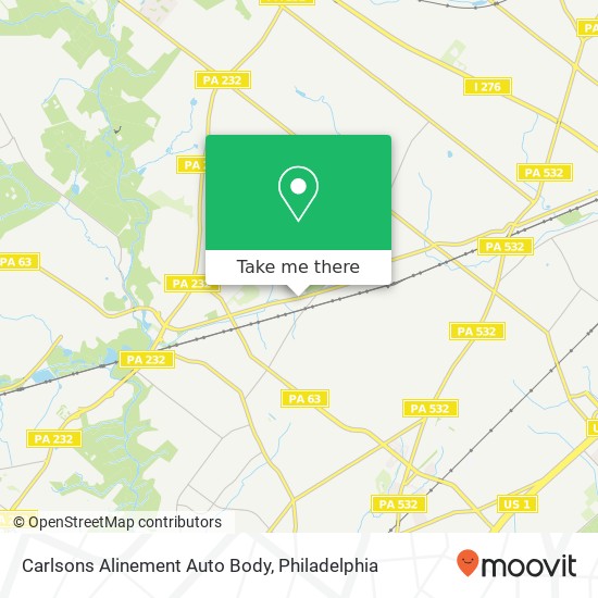 Carlsons Alinement Auto Body map