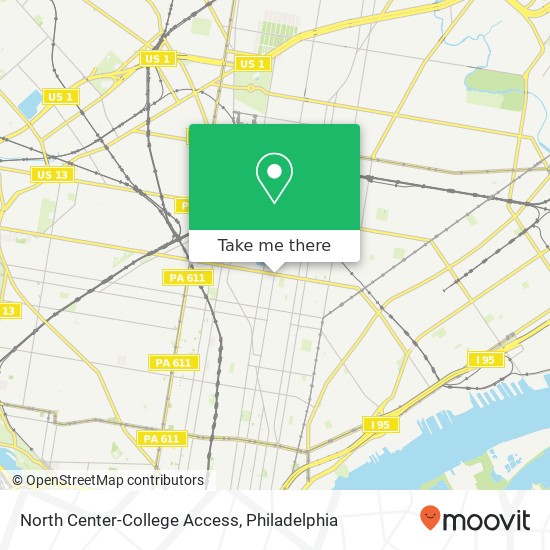 North Center-College Access map