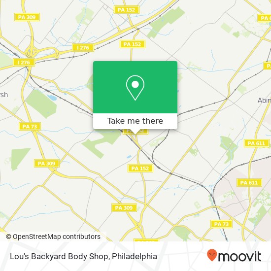 Lou's Backyard Body Shop map