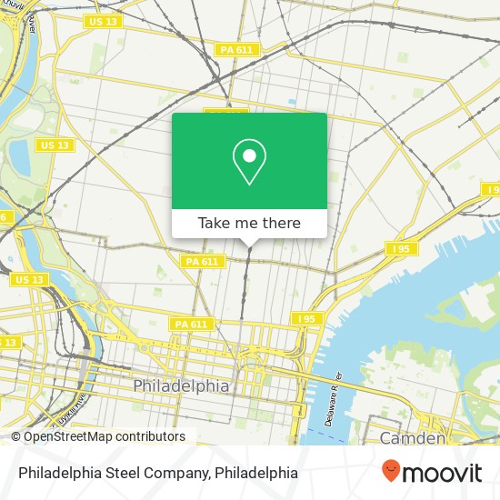 Mapa de Philadelphia Steel Company