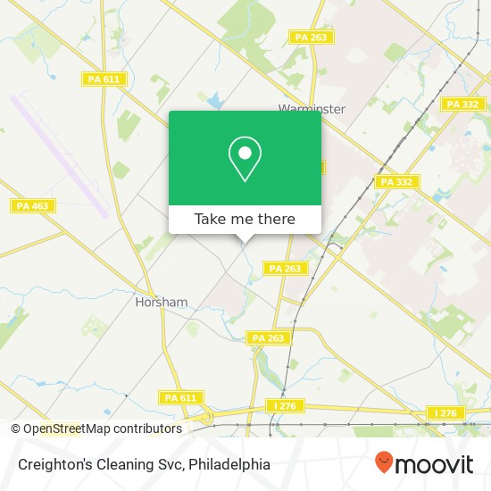 Creighton's Cleaning Svc map