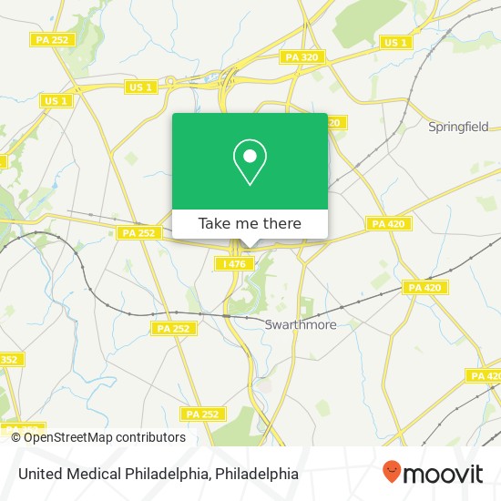 Mapa de United Medical Philadelphia