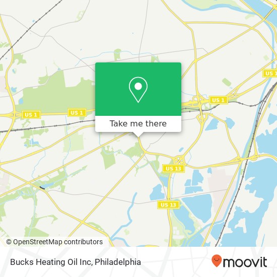 Bucks Heating Oil Inc map