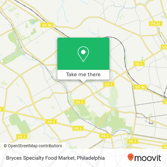 Mapa de Bryces Specialty Food Market