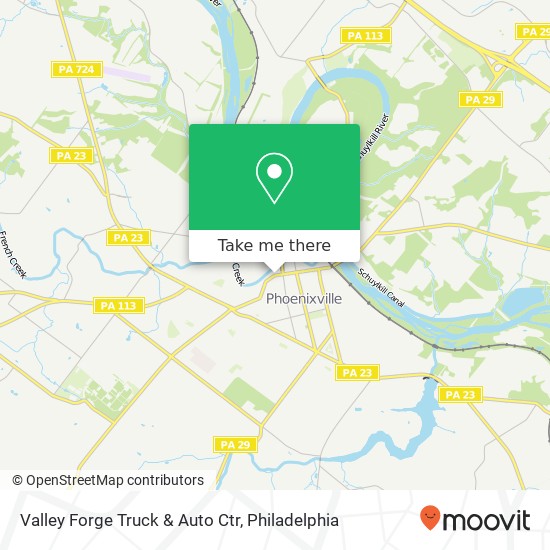 Valley Forge Truck & Auto Ctr map