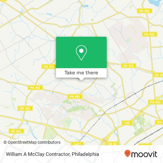 William A McClay Contractor map